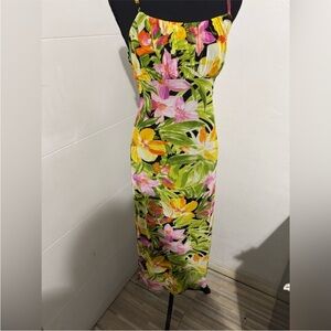 Floral Sleeveless Midi Dress